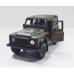 Miniatura de Ferro Land Rover Defender Militar Exército Escala Modelo Wely