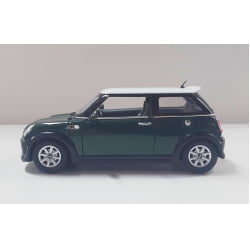  Miniatura de Ferro Mini Cooper S Verde Escala 1/28