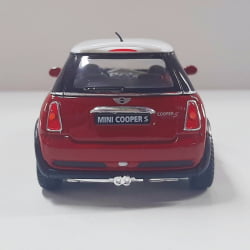  Miniatura de Ferro Mini Cooper S Vermelho Escala 1/28