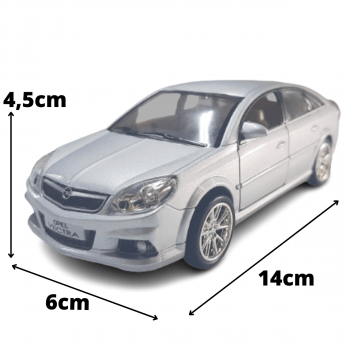 Miniatura de Ferro Opel Vectra Opc Prata 14cm Escala Modelo