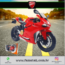 Miniatura Escala 1/12 Moto DUCATI II99 PANIGALE