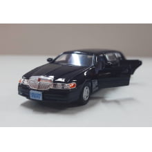 Miniaturas de Ferro 1999 Lincoln Town Limosine Car Stretch Limo Azul Escala 1/52