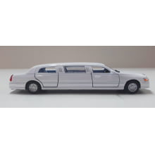 Miniaturas de Ferro 1999 Lincoln Town Limosine Car Stretch Limo Branco Escala 1/52