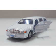 Miniaturas de Ferro 1999 Lincoln Town Limosine Car Stretch Limo Branco Escala 1/52