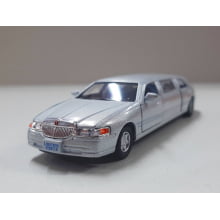 Miniaturas de Ferro 1999 Lincoln Town Limosine Car Stretch Limo Prata Escala 1/52