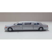 Miniaturas de Ferro 1999 Lincoln Town Limosine Car Stretch Limo Prata Escala 1/52