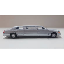 Miniaturas de Ferro 1999 Lincoln Town Limosine Car Stretch Limo Prata Escala 1/52