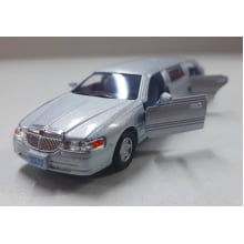 Miniaturas de Ferro 1999 Lincoln Town Limosine Car Stretch Limo Prata Escala 1/52