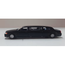 Miniaturas de Ferro 1999 Lincoln Town Limosine Car Stretch Limo Preto Escala 1/52