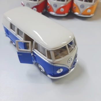 Mini 1/32 1962 Volkswagen Kombi Corujinha Clássica Teto Bege - Miniatura Escala 1/32