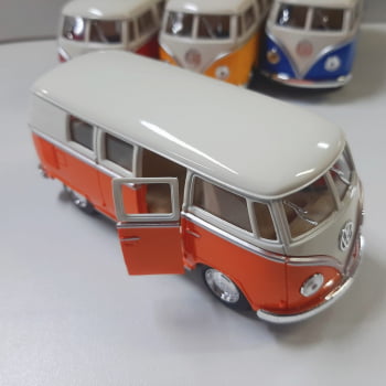 Mini 1/32 1962 Volkswagen Kombi Corujinha Clássica Teto Bege - Miniatura Escala 1/32