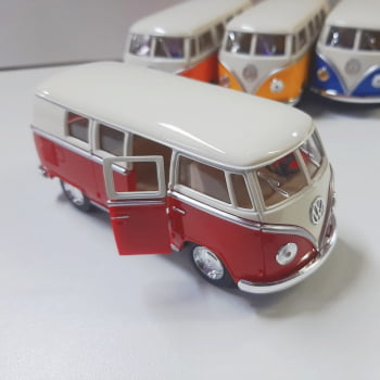 Mini 1/32 1962 Volkswagen Kombi Corujinha Clássica Teto Bege - Miniatura Escala 1/32