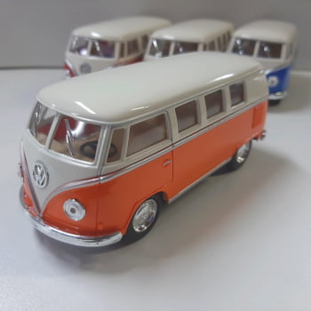 Mini 1/32 1962 Volkswagen Kombi Corujinha Clássica Teto Bege - Miniatura Escala 1/32