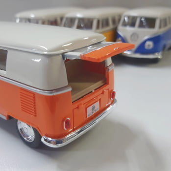 Mini 1/32 1962 Volkswagen Kombi Corujinha Clássica Teto Bege - Miniatura Escala 1/32