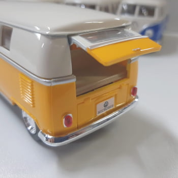 Mini 1/32 1962 Volkswagen Kombi Corujinha Clássica Teto Bege - Miniatura Escala 1/32