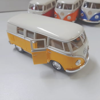 Mini 1/32 1962 Volkswagen Kombi Corujinha Clássica Teto Bege - Miniatura Escala 1/32