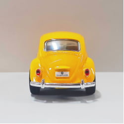  Miniatura de Ferro 1967 Volkswagen Fusca Beetle Clássico Brilho Amarelo Escala 1/32