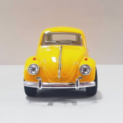  Miniatura de Ferro 1967 Volkswagen Fusca Beetle Clássico Brilho Amarelo Escala 1/32