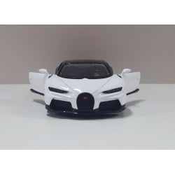  Miniatura de Ferro Bugatti Chiron Sportster Branco Escala 1/38