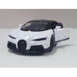  Miniatura de Ferro Bugatti Chiron Sportster Branco Escala 1/38