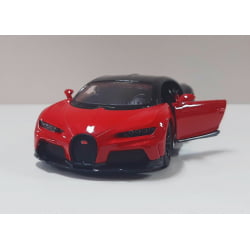  Miniatura de Ferro Bugatti Chiron Sportster Vermelho Escala 1/38