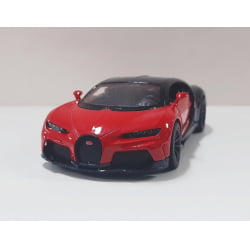  Miniatura de Ferro Bugatti Chiron Sportster Vermelho Escala 1/38