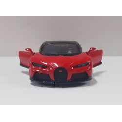  Miniatura de Ferro Bugatti Chiron Sportster Vermelho Escala 1/38