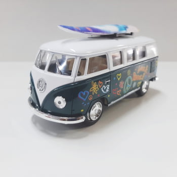 Mini 1/32 1962 Volkswagen Kombi Corujinha Com Prancha - Miniatura Escala 1/32