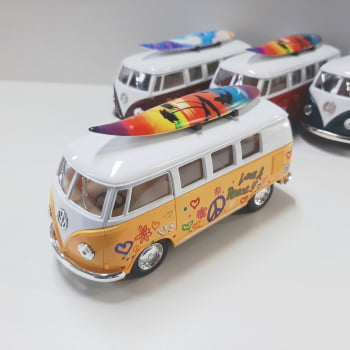 Mini 1/32 1962 Volkswagen Kombi Corujinha Com Prancha - Miniatura Escala 1/32