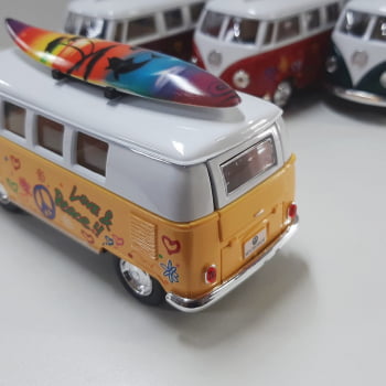 Mini 1/32 1962 Volkswagen Kombi Corujinha Com Prancha - Miniatura Escala 1/32