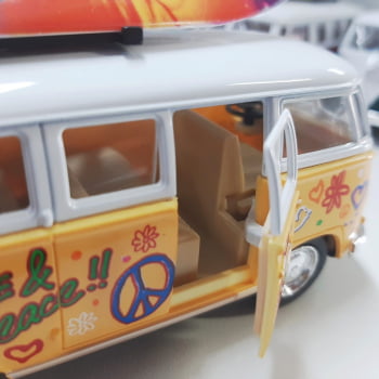 Mini 1/32 1962 Volkswagen Kombi Corujinha Com Prancha - Miniatura Escala 1/32