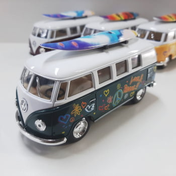 Mini 1/32 1962 Volkswagen Kombi Corujinha Com Prancha - Miniatura Escala 1/32