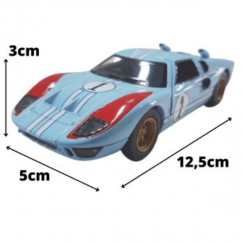 Mini 1/32 1966 Ford GT40 MKII Corrida - Miniatura Escala 1/32