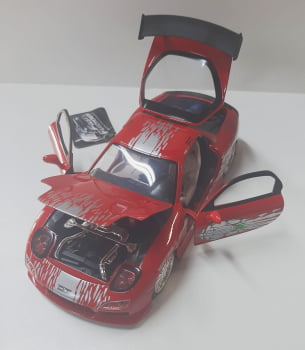 Miniatura 1993 Mazda Dom /Toretto RX-7 Velozes e Furiosos Escala 1/24