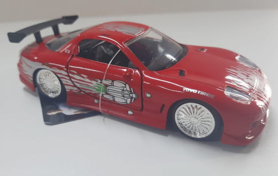 Miniatura 1993 Mazda Dom /Toretto RX-7 Velozes e Furiosos Escala 1/32