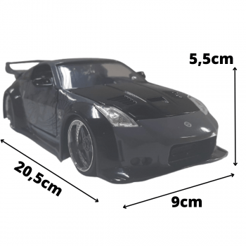 Miniatura 2003 Nissan 350Z Tunado Fairlady Z33 Velozes e Furiosos Jhonny Trank DK Escala 1/24