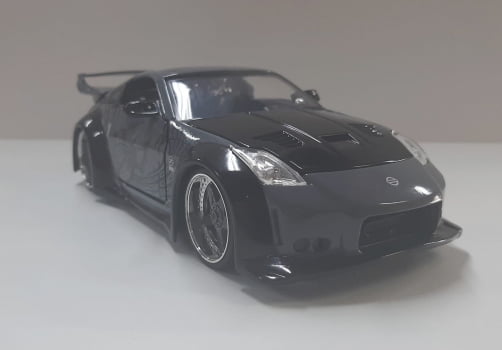 Miniatura 2003 Nissan 350Z Tunado Fairlady Z33 Velozes e Furiosos Jhonny Trank DK Escala 1/24