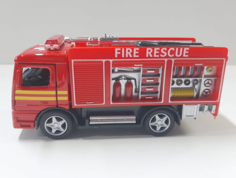 Mini 1/32 Bombeiro Resgate Fire Engine Kinsfun - Miniaturas Escala 1/32