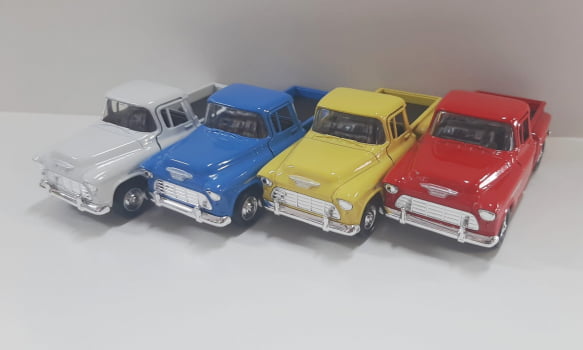 Mini 1/34 1955 Chevrolet Camionete Picape Stepside - Miniatura Escala 1/34