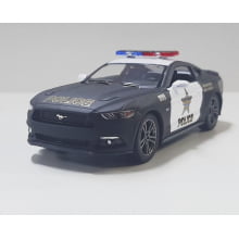 Miniatura Carrinho de Ferro 2015 Ford Mustang GT Policial Escala 1/36