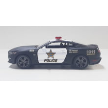 Miniatura Carrinho de Ferro 2015 Ford Mustang GT Policial Escala 1/36