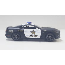 Miniatura Carrinho de Ferro 2015 Ford Mustang GT Policial Escala 1/36