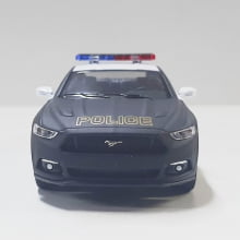 Miniatura Carrinho de Ferro 2015 Ford Mustang GT Policial Escala 1/36