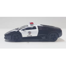 Miniatura Carrinho de Ferro Lamborghini Murciélago Policial LP640 Escala 1/36