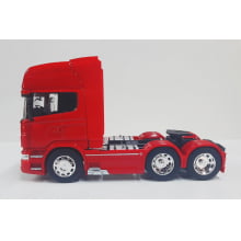 Miniatura Cavalo de Ferro Scannia Trucado V8 730Vermelho Escala 1/32