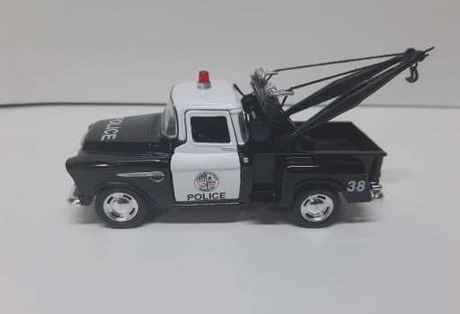 Mini 1/32 1955 Chevy Guincho Stepside Policial - Miniatura Escala 1/32