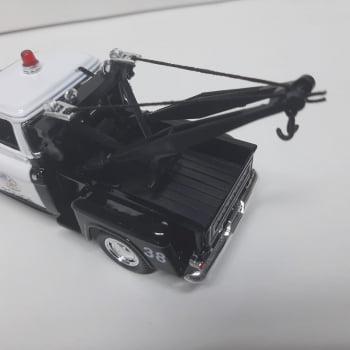 Mini 1/32 1955 Chevy Guincho Stepside Policial - Miniatura Escala 1/32