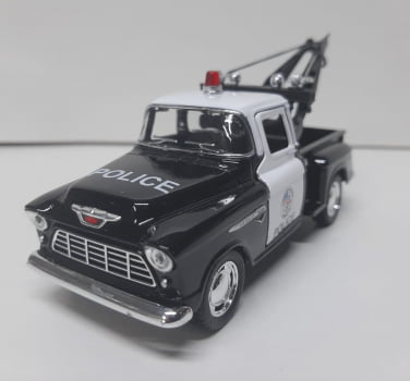 Mini 1/32 1955 Chevy Guincho Stepside Policial - Miniatura Escala 1/32