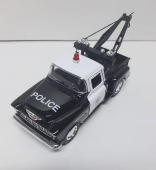 Mini 1/32 1955 Chevy Guincho Stepside Policial - Miniatura Escala 1/32