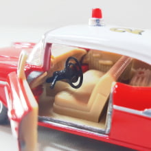 Miniatura de Ferro 1957 Chevrolet Bel Air Bombeiros Escala 1/40